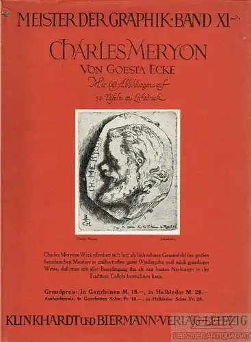 Buch: Charles Meryon, Ecke, Goesta. Meister der Graphik, gebraucht, gut