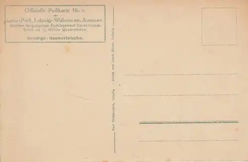 AK Luna-Park Leipzig-Wahren am Auensee. ca. 1920, Postkarte. Nr. 2