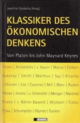 Buch: Klassiker des ökonomischen Denkens, Starbatty, Joachim. 2 in 1 Bände, 2008