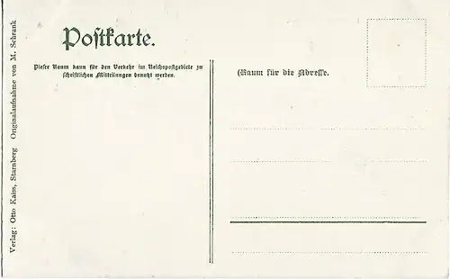 AK Starnberg. Distriktskrankenhaus. ca. 1910, Postkarte. Ca. 1910