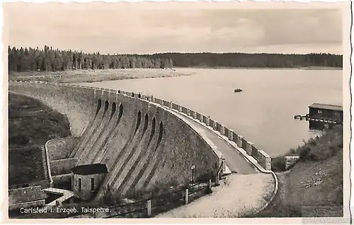 AK Carlsfeld i. Erzgebirge. Talsperre. ca. 1930, Postkarte. Ca. 1930