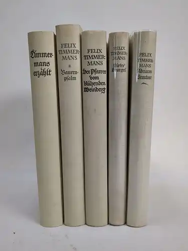 5 Bücher Felix Timmermans:  Adriaan Brouwer, Pieter Bruegel, Bauernpsalm ...