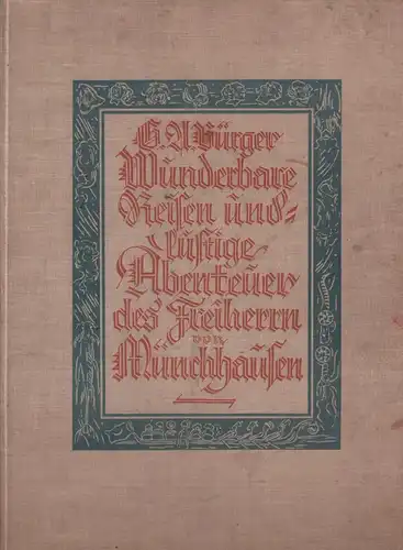 Buch: Wunderbare Reisen...des Freiherrn von Münchhausen, Bürger, G. A., 1929
