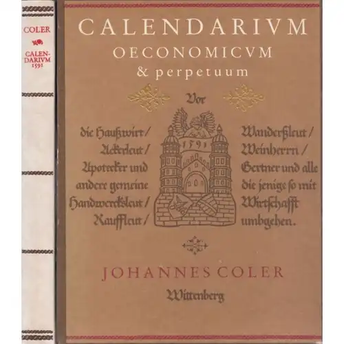 Buch: Calendarium oeconomicum & perpetuum, Coler, Johannes. 1988, gebrauc 334222