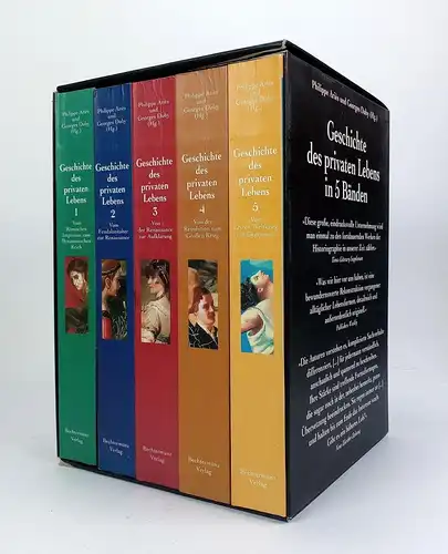 Buch: Geschichte des privaten Lebens, Aries, Philippe / Duby, Georges. 5 Bände