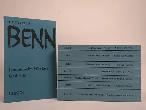 Buch: Gottfried Benn - Gesammelte Werke in acht Bänden, 1960 ff, Limes, 8 Bände