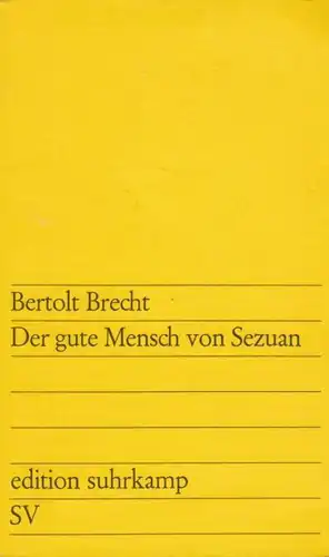Buch: Der gute Mensch von Sezuan, Brecht, Bertolt, 1969, Suhrkamp Verlag