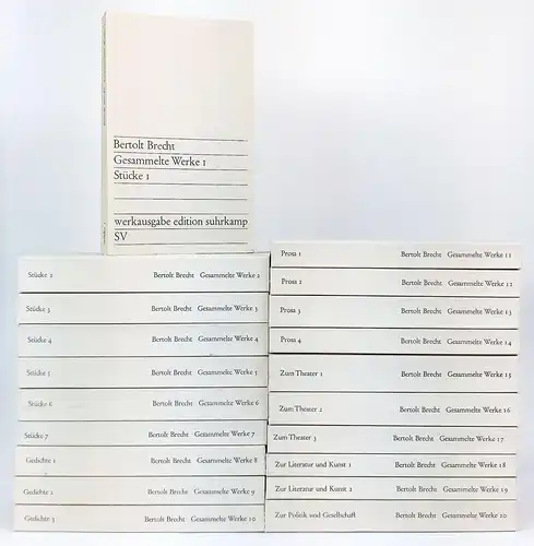Buch: Bertolt Brecht - Gesammelte Werke in 20 Bänden, 1967, Suhrkamp, 20 Bände