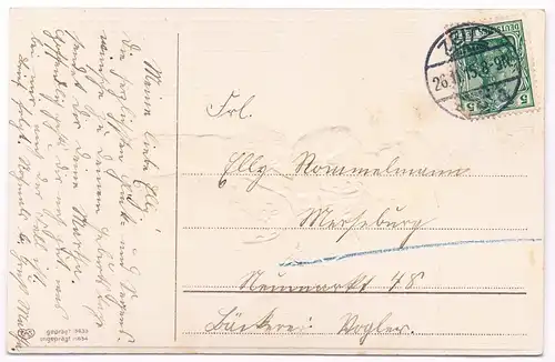 AK Herzlichen Glückwunsch zum Geburtstage. Postkarte, ca. 1915, gebraucht, gut