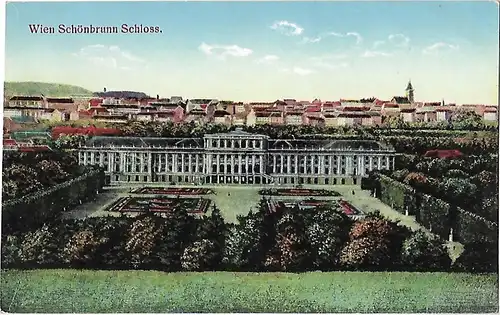 AK Wien Schönbrunn Schloss. ca. 1906, Postkarte. Serien Nr, ca. 1906