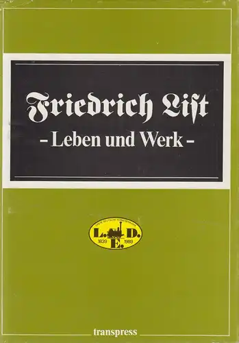 Buch: Friedrich List, Rehbein, Elfriede, Günter Fabiunke u.a. 1989