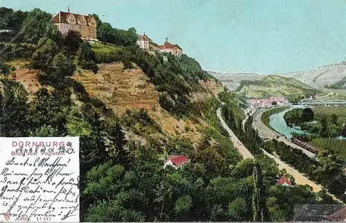 AK Dornburg. Blick vom Vogtstein ca. 1906, Postkarte. Serien Nr, ca. 1906