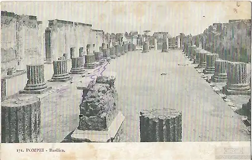 AK Pompei. Basilica. ca. 1907, Postkarte. Serien Nr, ca. 1907, gebraucht, gut