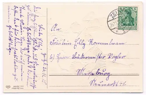 AK Herzliche Glückwünsche zum Geburtstage. Postkarte, ca. 1915, gebraucht, gut