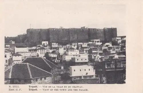 AK Tripoli. View of the town and the palace. ca. 1925, Postkarte. Serien Nr