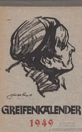 Buch: Greifenkalender 1949, Dietz, Karl. 1948, Greifernverlag, gebraucht, gut