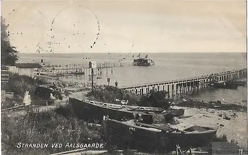 AK Stranden ved Aalsgaarde. ca. 1912, Postkarte. Serien Nr, ca. 1912
