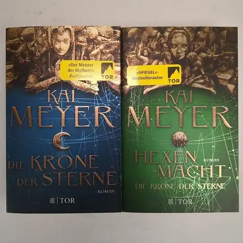 Buch: Die Krone der Sterne 1+2. Meyer, Kai, 2 Bände, Fischer Tor, Hexenmacht