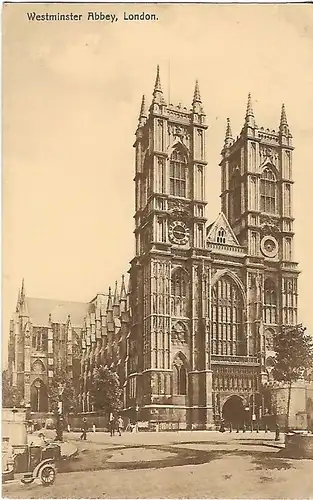 AK London. Westminster Abbey ca. 1912, Postkarte. Ca. 1912, gebraucht, gut