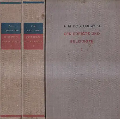 Buch: Erniedrigte und Beleidigte, F. M. Dostojewski, Dt. Buchwerkstätten, 2 Bde