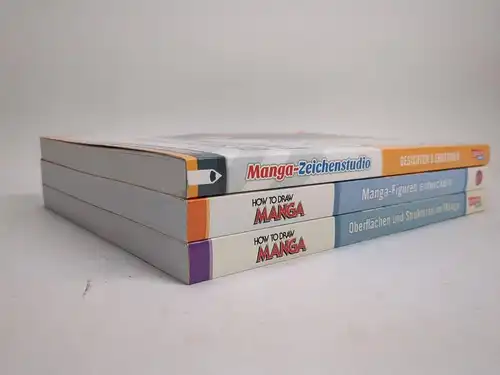 3 Bücher Manga: How to draw Manga / Manga-Zeichenstudio, Carlsen, Manga zeichnen