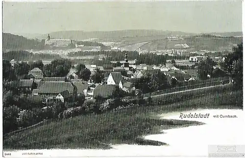 AK Rudolstadt mit Cumbach. ca. 1944, Postkarte. Serien Nr, ca. 1944