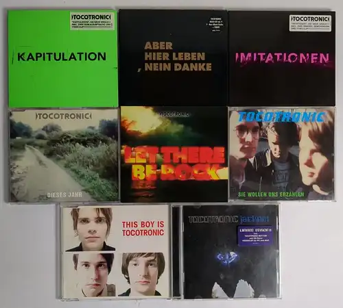 8 Single-CDs Tocotronic: Jackpot; Imitationen; Kapitulation; Dieses Jahr ...