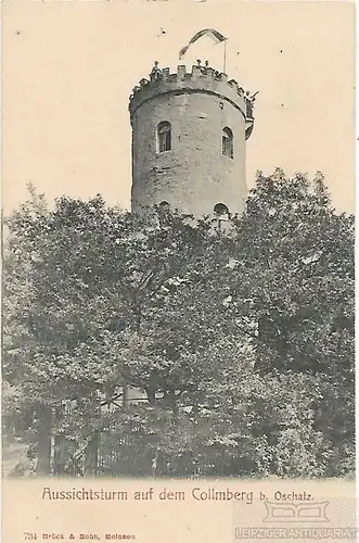 AK Aussichtsturm auf dem Collmberg bei Oschatz. ca. 1909, Postkarte. Serien Nr