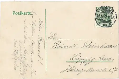 AK Aussichtsturm auf dem Collmberg bei Oschatz. ca. 1909, Postkarte. Serien Nr