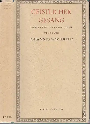Buch: Geistlicher Gesang, Kreuz, Johannes vom. 1957, Kösel-Verlag