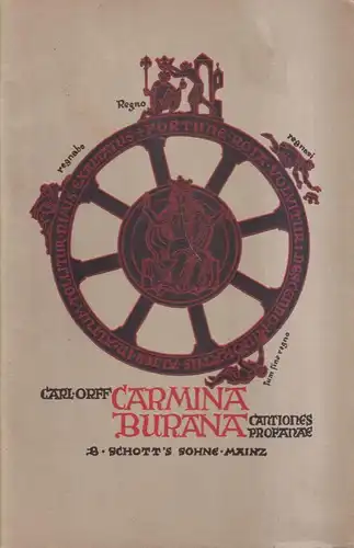 Heft: Carmina Burana, Textbuch und deutsche Übertragung., Carl Orff, Schott