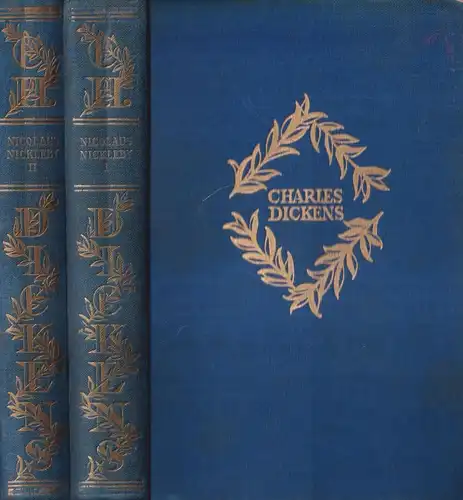 Buch: Nicolaus Nickleby, 2 Bände. Charles Dickens, Gutenberg Verlag, Fraktur