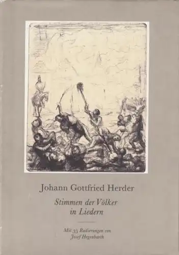 Buch: Stimmen der Völker in Liedern, Herder, Johann Gottfried. 1978