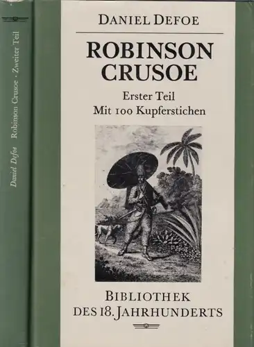 Buch: Robinson Crusoe. Erster und Zweiter Teil, Defoe, Daniel. 2 Bände, 1984