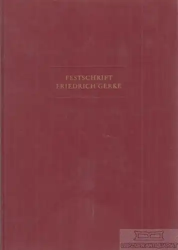 Buch: Festschrift Friedrich Gerke, Schmoll, J. A. Variae Formae Veritas Una