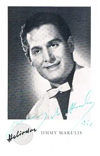 Jimmy Makulis. Autogrammkarte. Signiert. 1957, Autogrammkarte. 1957, Heliodor
