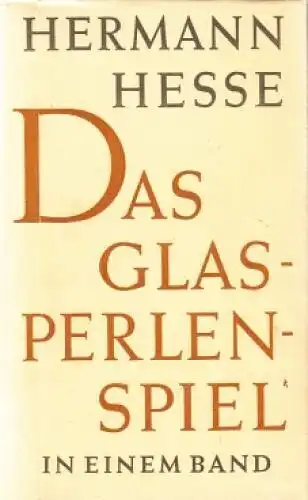 Buch: Das Glasperlenspiel, Hesse, Hermann. Gesammelte Werke, 1954