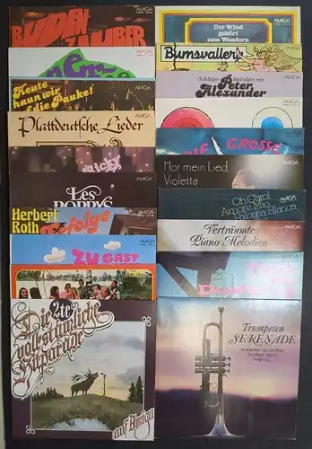 20 verschiedene AMIGA Schallplatten 12" LP, Ricky King, Peter Alexander ...