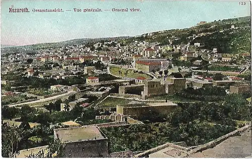 AK Nazareth. Gesamtansicht. ca. 1913, Postkarte. Serien Nr, ca. 1913