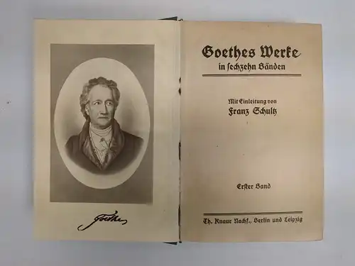 Buch: Goethe's Werke in sechzehn Bänden, 16 Teile in 4 Bänden, Th. Knaur Nachf.