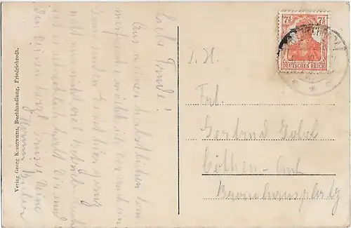 AK Friedrichroda. Blick vom Philosophenweg. ca. 1917, Postkarte. Ca. 1917