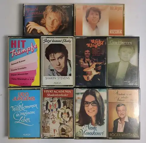 10x Amiga-MCs: Shakin' Stevens, Ricky King, Nana Mouskouri, Gitte Haenning ...