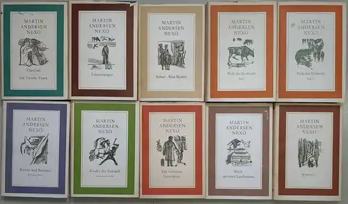 10 Bücher Martin Andersen Nexö - Gesammelte Werke in Einzelausgabe, Dietz Verlag