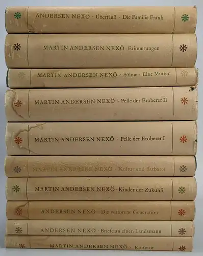 10 Bücher Martin Andersen Nexö - Gesammelte Werke in Einzelausgabe, Dietz Verlag