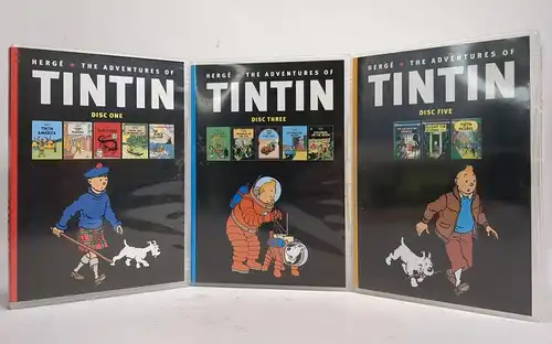5 DVDs in 3 Hüllen: The Adventures of Tintin, Herge, englischsprachig