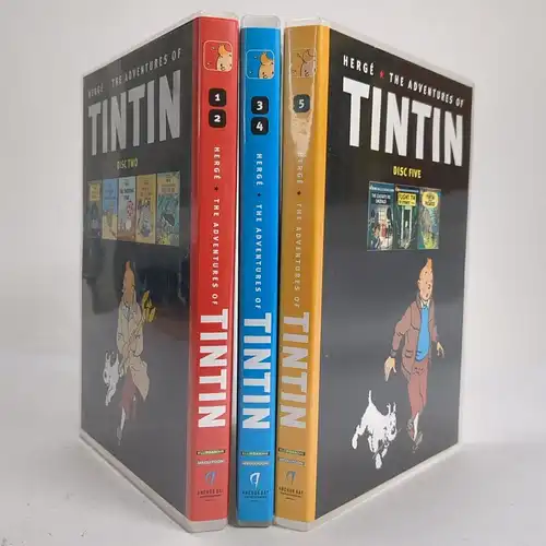 5 DVDs in 3 Hüllen: The Adventures of Tintin, Herge, englischsprachig