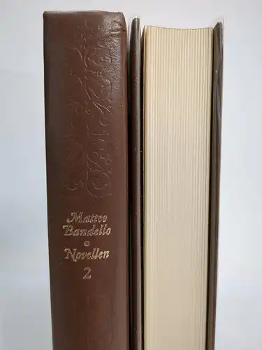 Buch: Novellen 1+2, Matteo Bandello, 1988, Rütten & Loening, 2 Bände, Leder