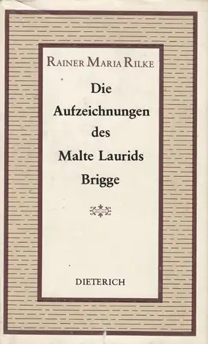 Sammlung Dieterich 188, Die Aufzeichnungen des Malte Laurids Brigge, Rilke. 1984