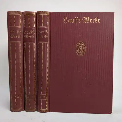 Buch: Wilhelm Hauffs Werke in sechs Teilen, Bong & Co., 3 Bände