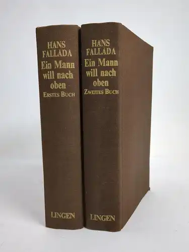 Buch: Ein Mann will nach oben 1+2, Hans Fallada, Lingen Verlag, 2 Bände